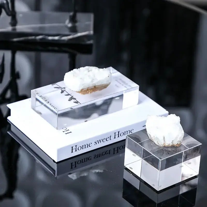 DecorBites™ Clear Crystal Coralline Ornaments for Home Decor