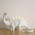 White brontosaurus t-rex dinosaur resin led desk lamp for bedroom