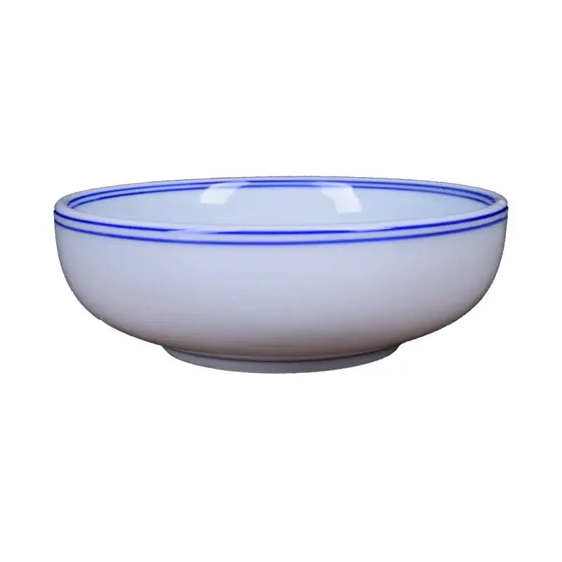 DecorBites™ Blue and White Ceramic Noodle Bowl - Chinese Style Porcelain Tableware