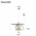 White ceramic teapot led pendant lights kitchen warm glow interior