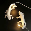 White decorbites chameleon figure resin wall lamp bedroom night light