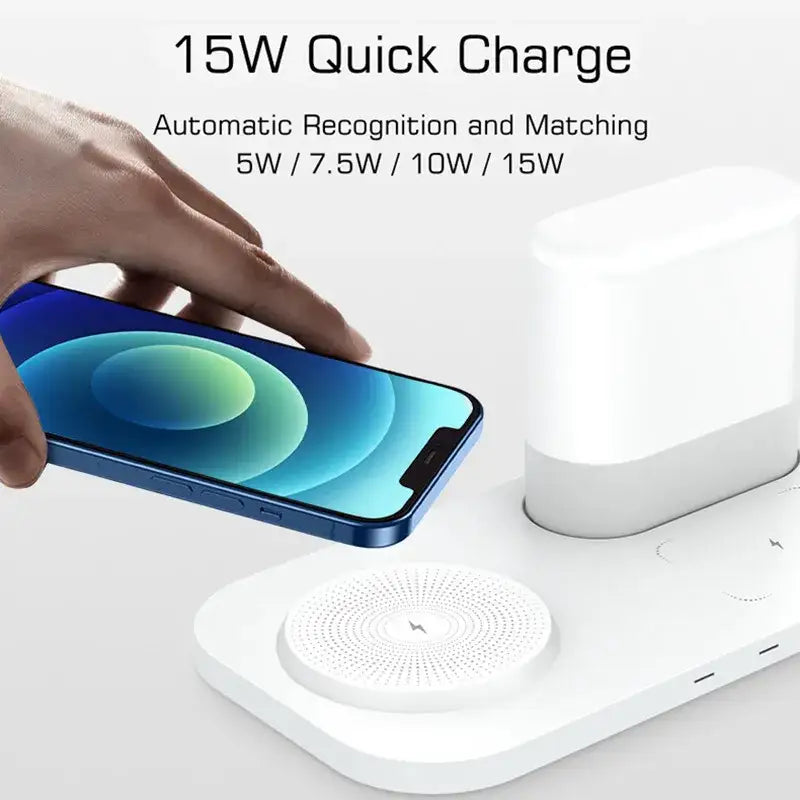 White decorbites led wireless charging night light bedroom lamp