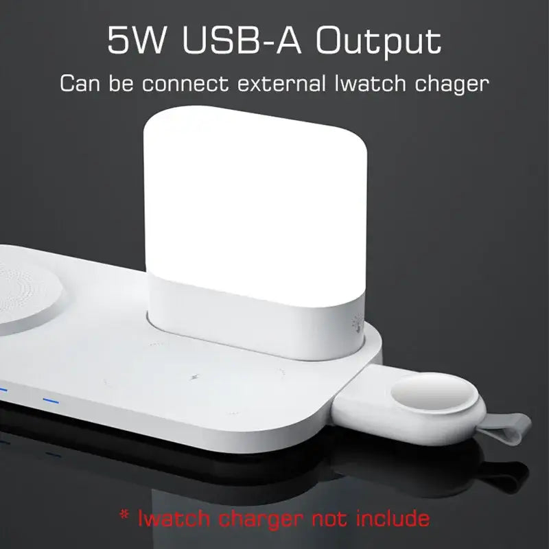 White decorbites led wireless charging night light bedroom lamp