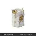 White lemon carambola design ceramic vase living room decor