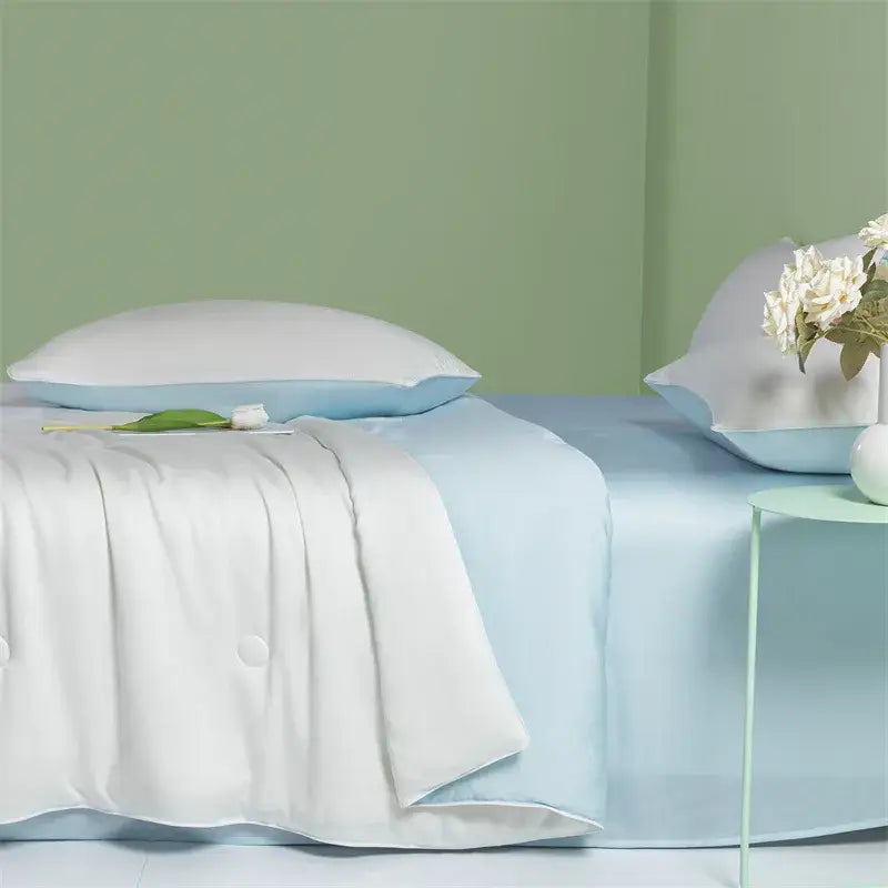 DecorBites™ Cool Feel Summer Quilt: Grade A Ice, Extra Soft, Quick Drying Quilted Blanket