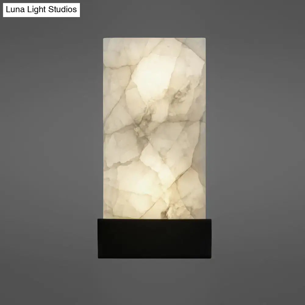 White marbled glass and gold wall sconce living room e26 e27 light