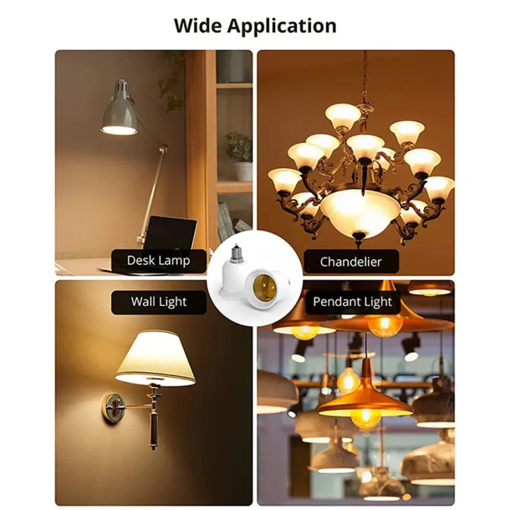 White plastic lamp base converter living room socket adapter