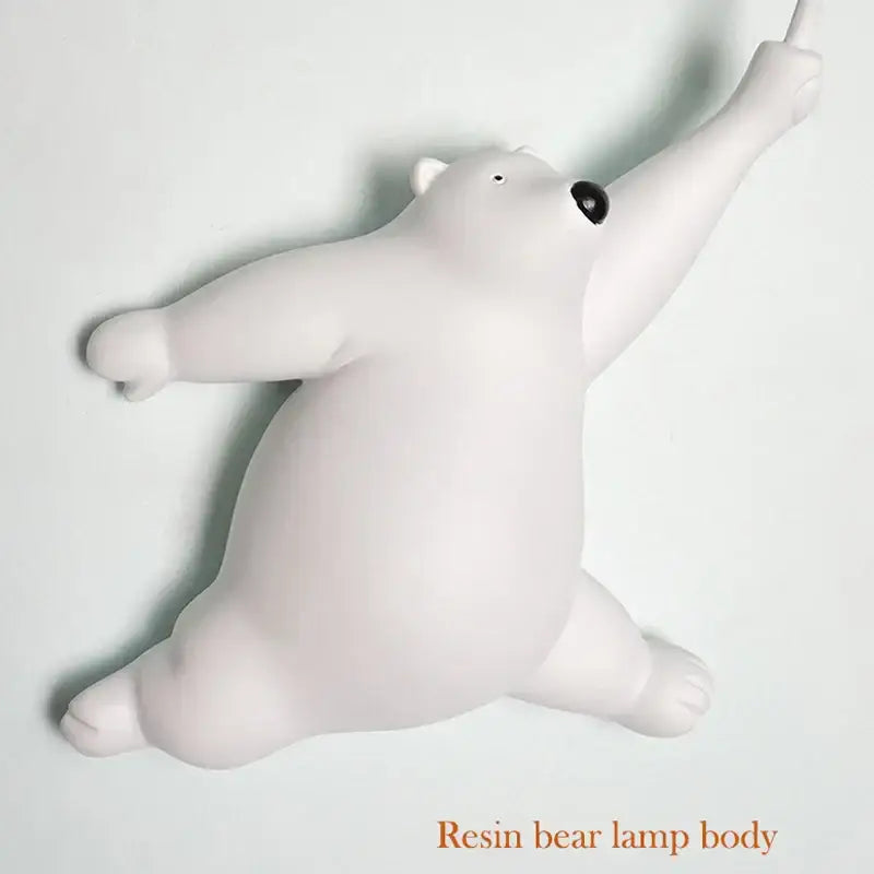 White polar bear night light moon lamp for kids bedroom