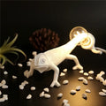 White resin chameleon night light – bedroom reading lamp