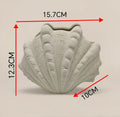 "DecorBites™ Ceramic Clam Shell Vase for Home Decor and Terrarium Arrangements"