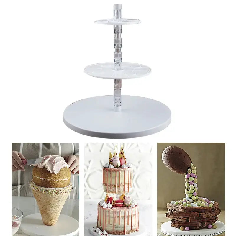 White silicone ice cream layer cake frame kit kitchen baking tool