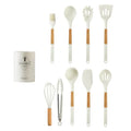 DecorBites™ 10/13 PCS Silicone Kitchen Cookware Set - High Temperature Resistant Non-Stick with Wooden Handle
