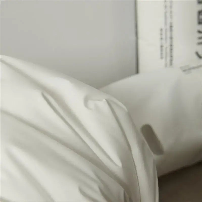 White textured cotton rectangle neck pillow bedroom bedding
