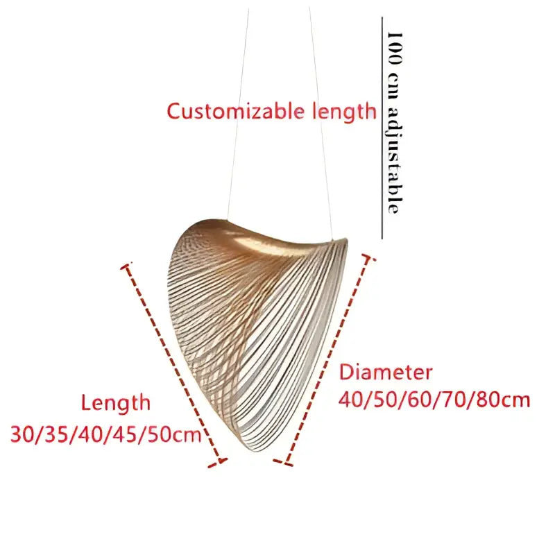 DecorBites™ Bird's Nest LED Pendant Lights Wooden Acrylic Chandelier Dining Room Lighting