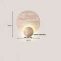 Yellow travertine circular led wall lights bedroom sconce set