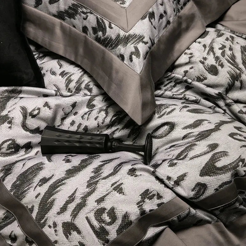 Zebra print 1000tc egyptian cotton bedding set bedroom duvet cover