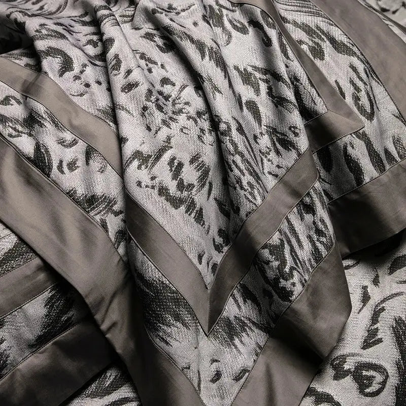 Zebra print 1000tc egyptian cotton bedding set bedroom duvet cover